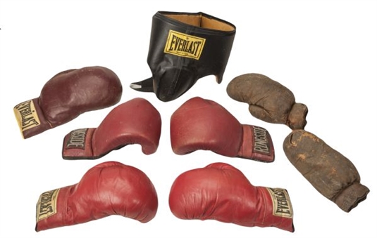 Floyd Patterson Personal Equipment Collection including Gloves and Head Gear! 